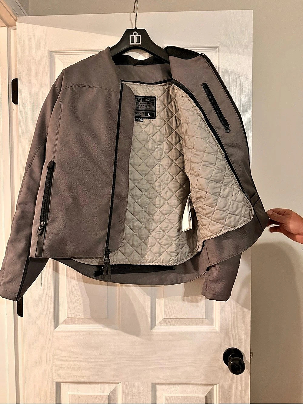 Icon Device Textile Jacket Men's Gray Riding Jacket Size Large - Picture 4 of 6